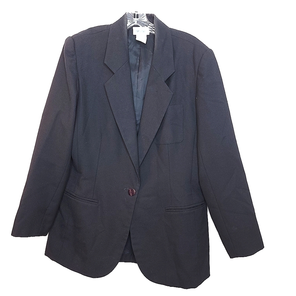 VINTAGE wool blazer women's 14 made in Hong Kong